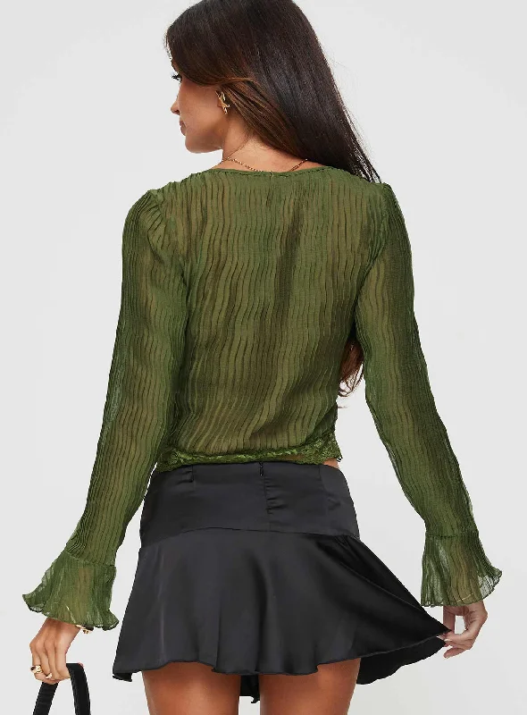 Kareela Long Sleeve Top Green