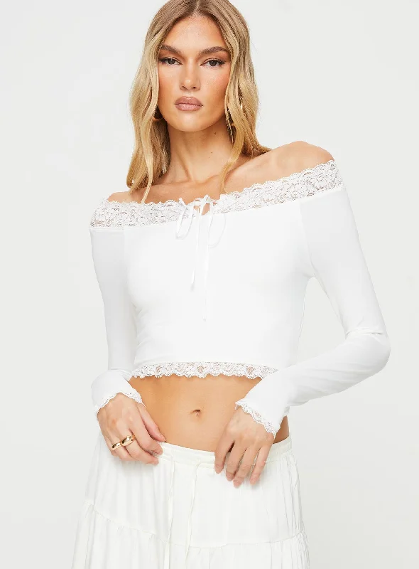 Kellis Off The Shoulder Top White