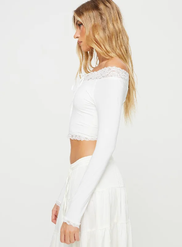 Kellis Off The Shoulder Top White