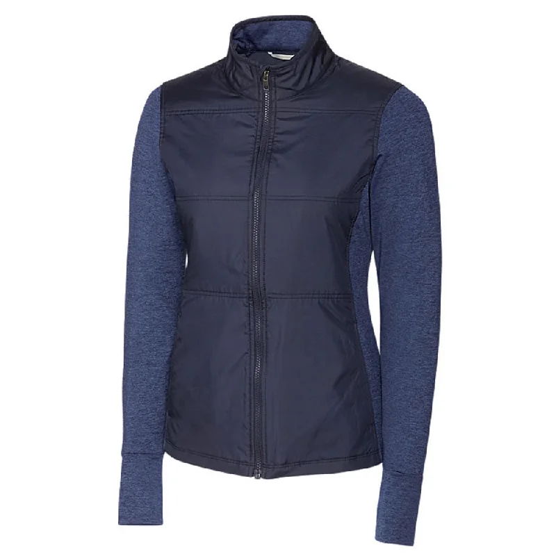 Cutter & Buck Women's Liberty Navy DryTec Stealth Full-Zip