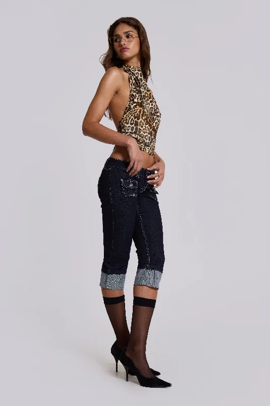 Leopard Zene Backless Top