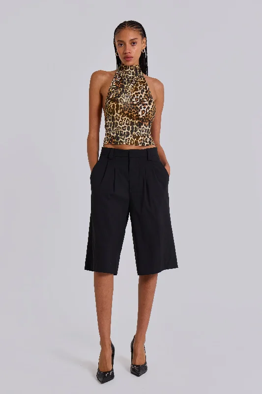 Leopard Zene Backless Top