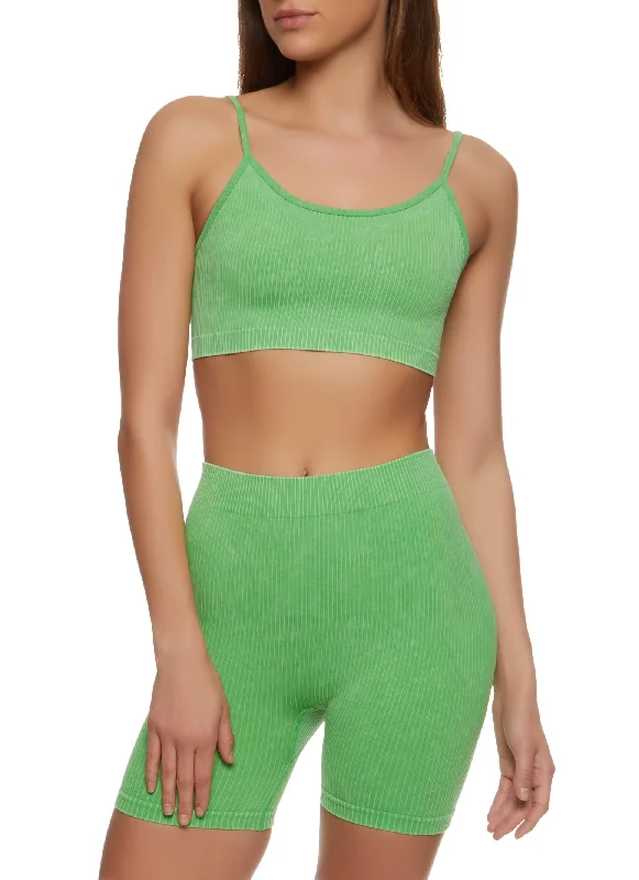 Seamless Ribbed Cropped Cami