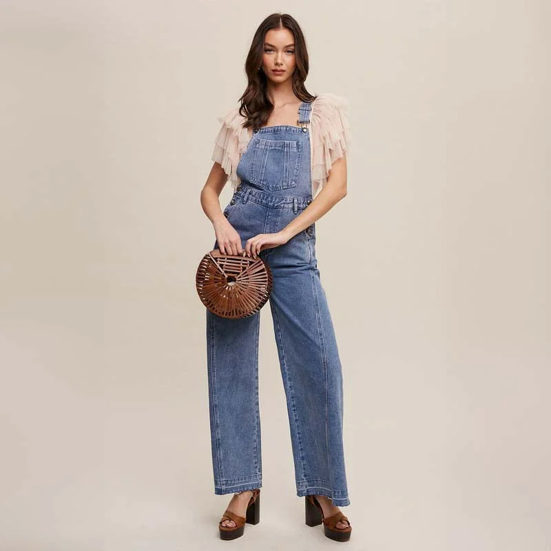 Overall Light Wash Jumpsuit