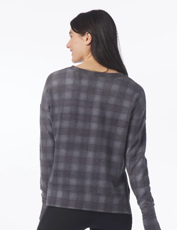 Lounge Long Sleeve: Black McGregor Plaid