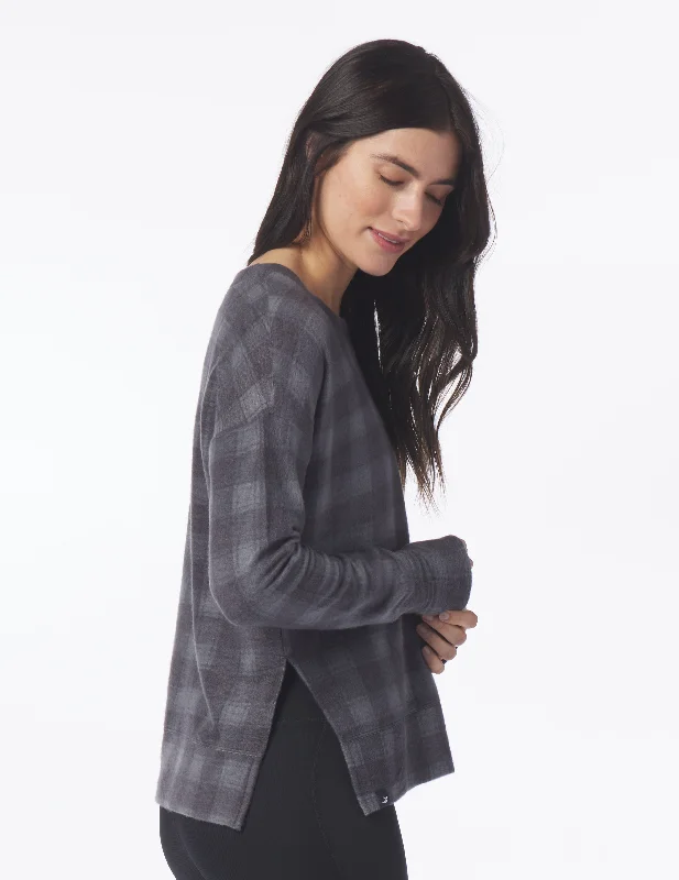 Lounge Long Sleeve: Black McGregor Plaid