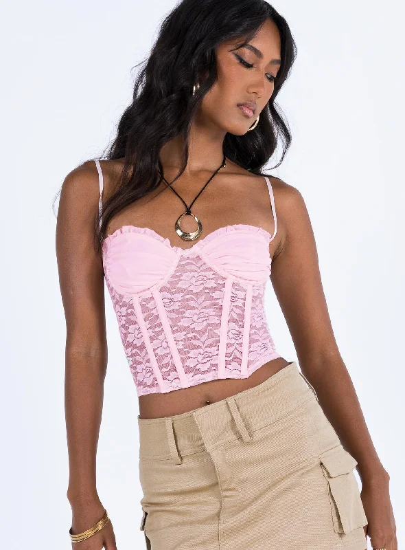 Lynell Corset Top Pink