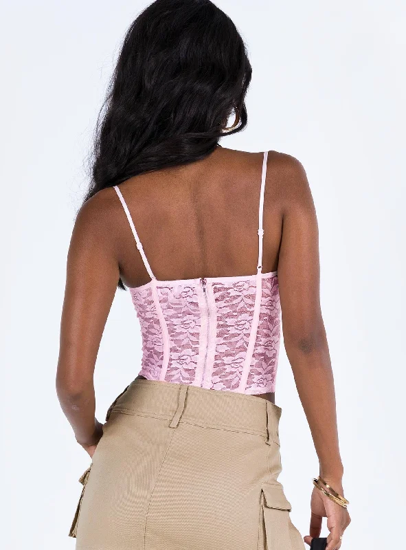 Lynell Corset Top Pink