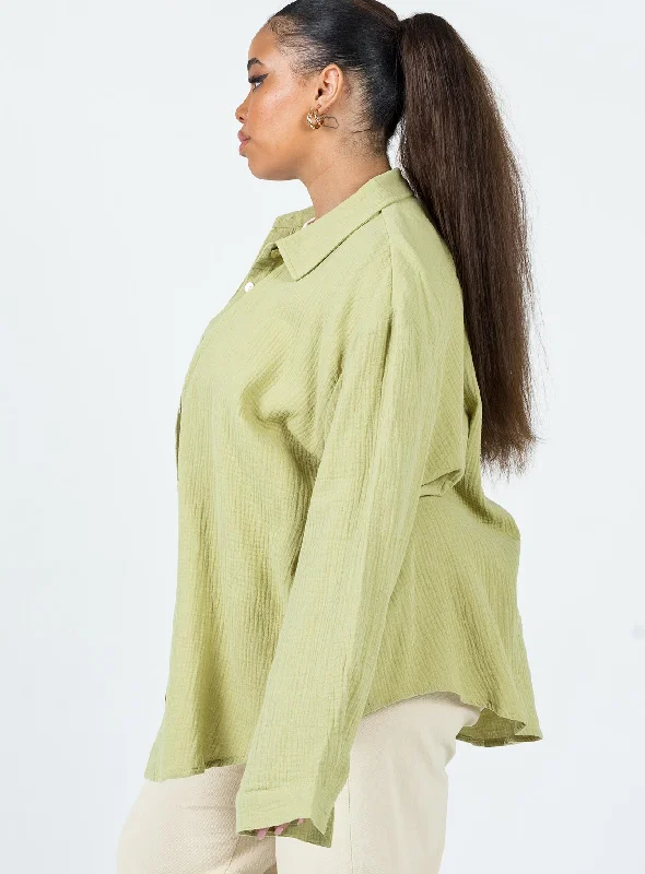 Mahalia Shirt Green Curve