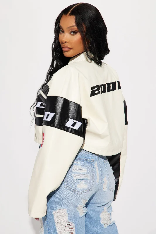 Monaco Cropped Jacket - Ivory/combo