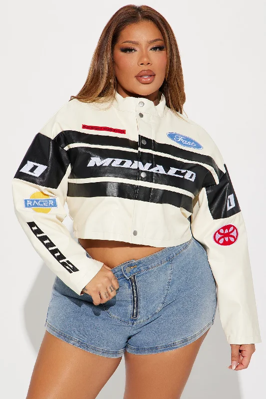 Monaco Cropped Jacket - Ivory/combo