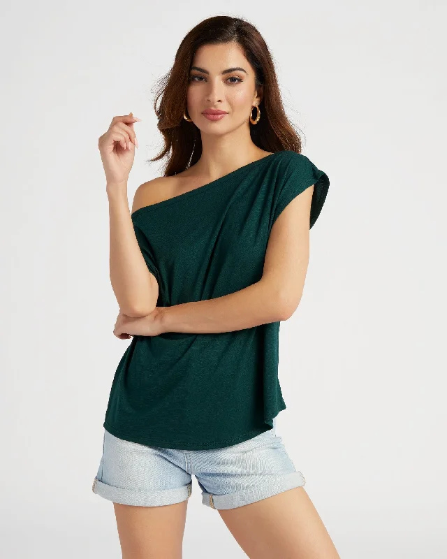 One Shoulder Slub Tee