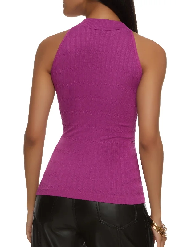 Textured Knit Seamless Tank Top