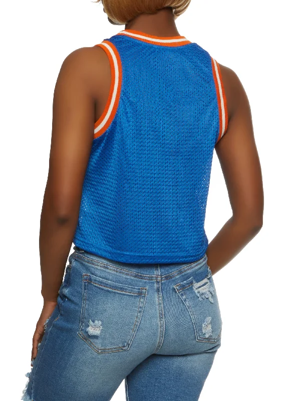 Studded New York 95 Cropped Basketball Jersey