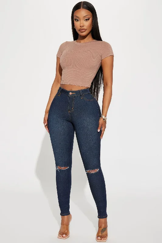 Serai Crew Neck Top - Taupe