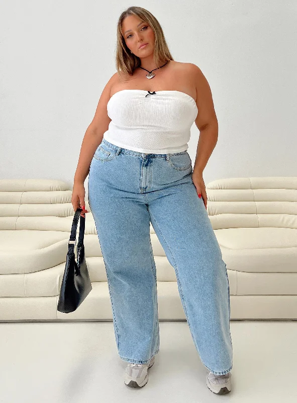 Tari Tube Top White Curve