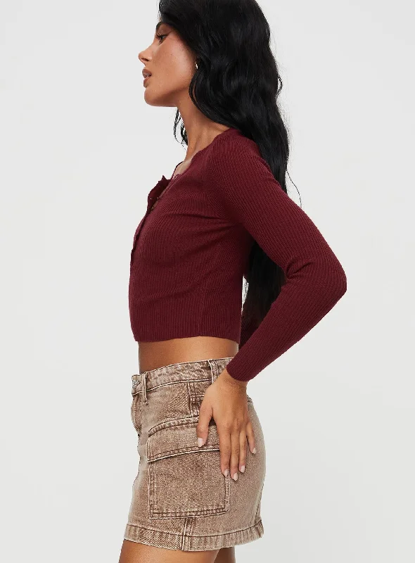 Unwritten Love Top Burgundy