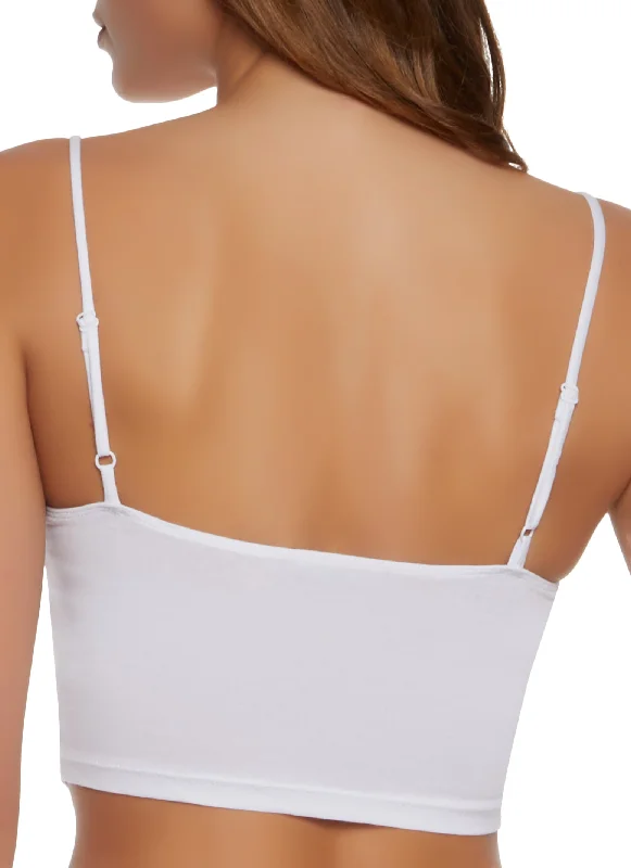 Square Neck Hanky Hem Crop Top